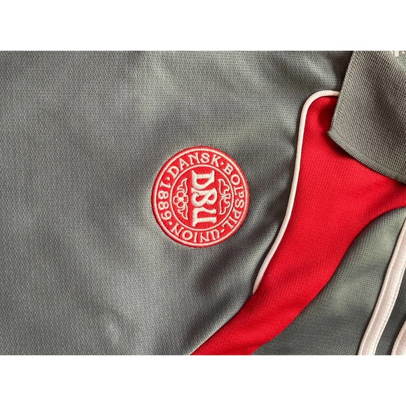 Adidas Mens Denmark National Team Grey Short Sleeve Football Shirt Size Small - Picture 3 of 7